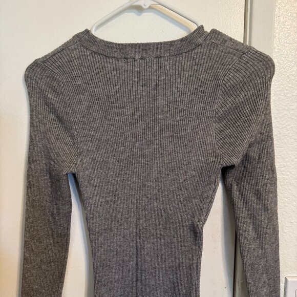 Naked Wardrobe Ribbed Long Sleeve Dress NWT - Picture 3 of 5